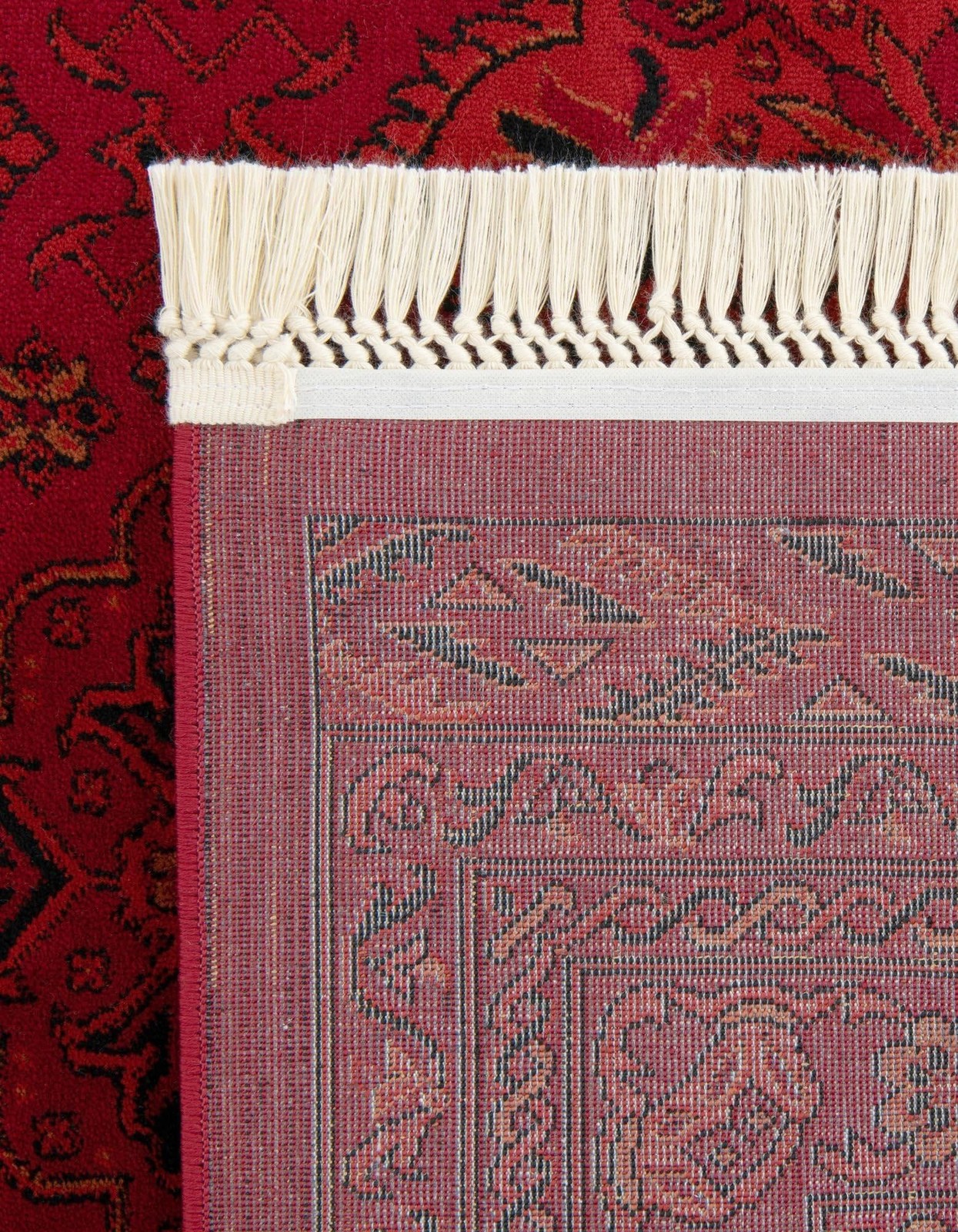 Tekke Collection Over-Dyed Saturated Traditional Torkaman Area Rug (5′ 0 x 8’…