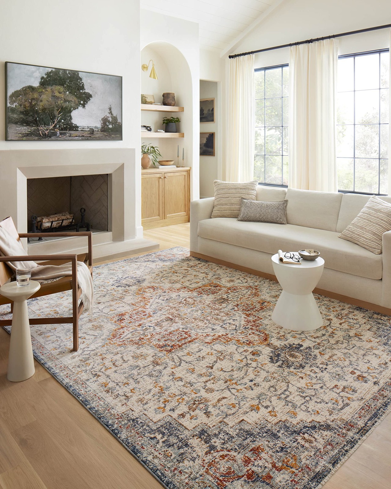 Loloi Sorrento Collection Sor-05 Ivory/Fiesta 3-11 X 5-7 Accent Rug