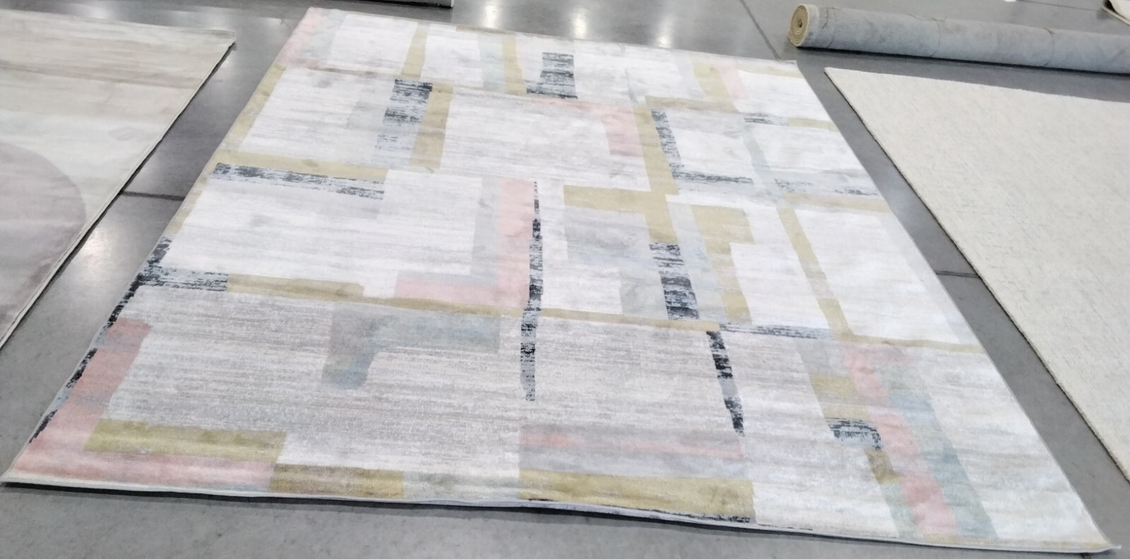 IVORY / BLUE RUST 8′ X 10′ Back Stain Rug, Reduced Price 1172748134 BAY126A-8