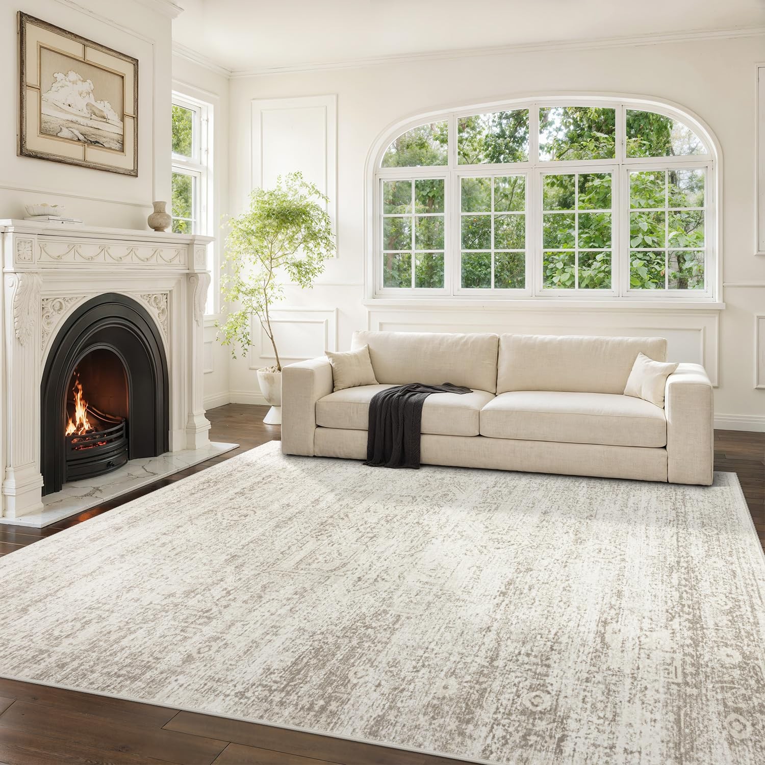 Washable Rugs 8×10 Area Rugs for Living Room Bedroom Dining Room Carpet Ultra