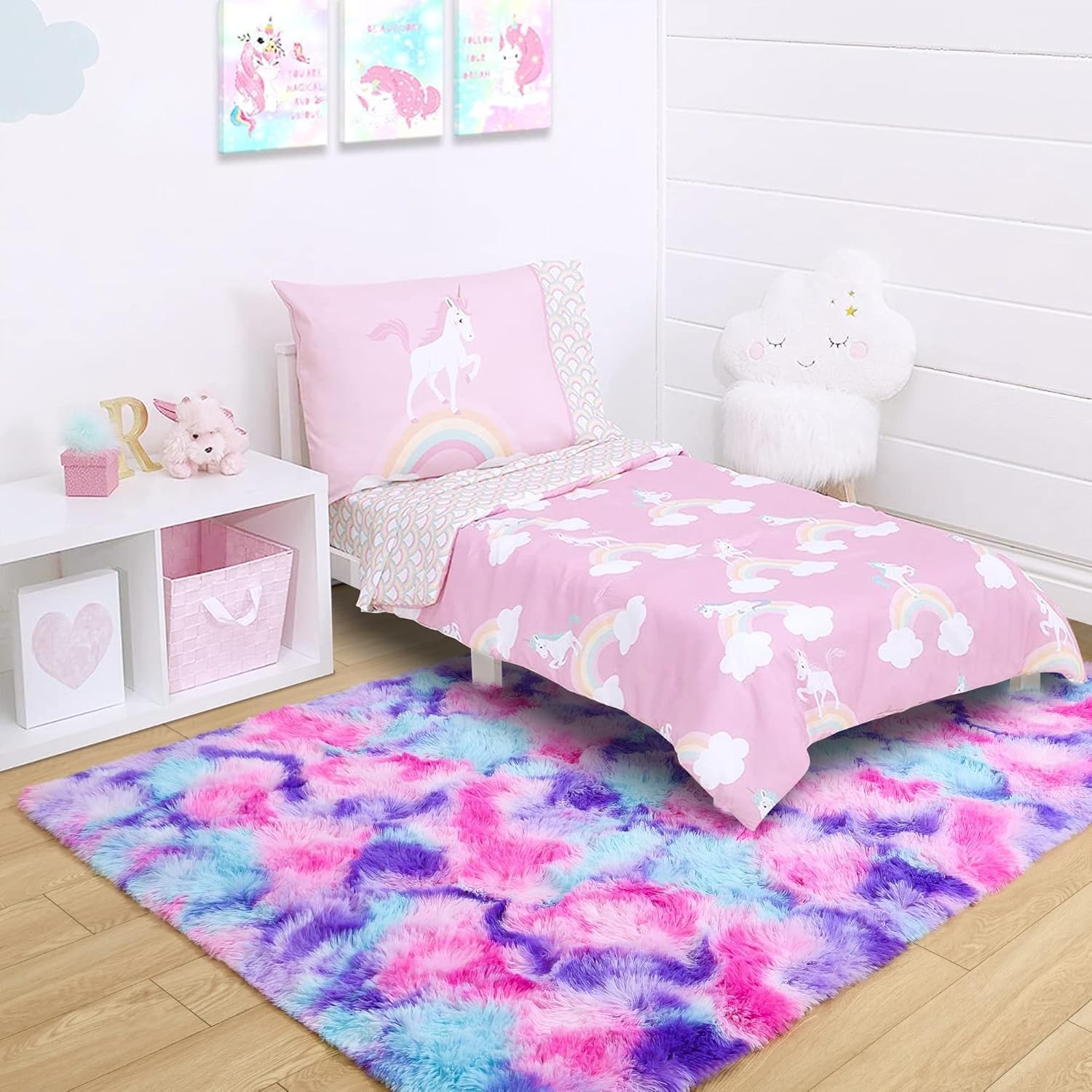 Noahas 6×9 Tie-Dyed Pink Purple Blue Rug