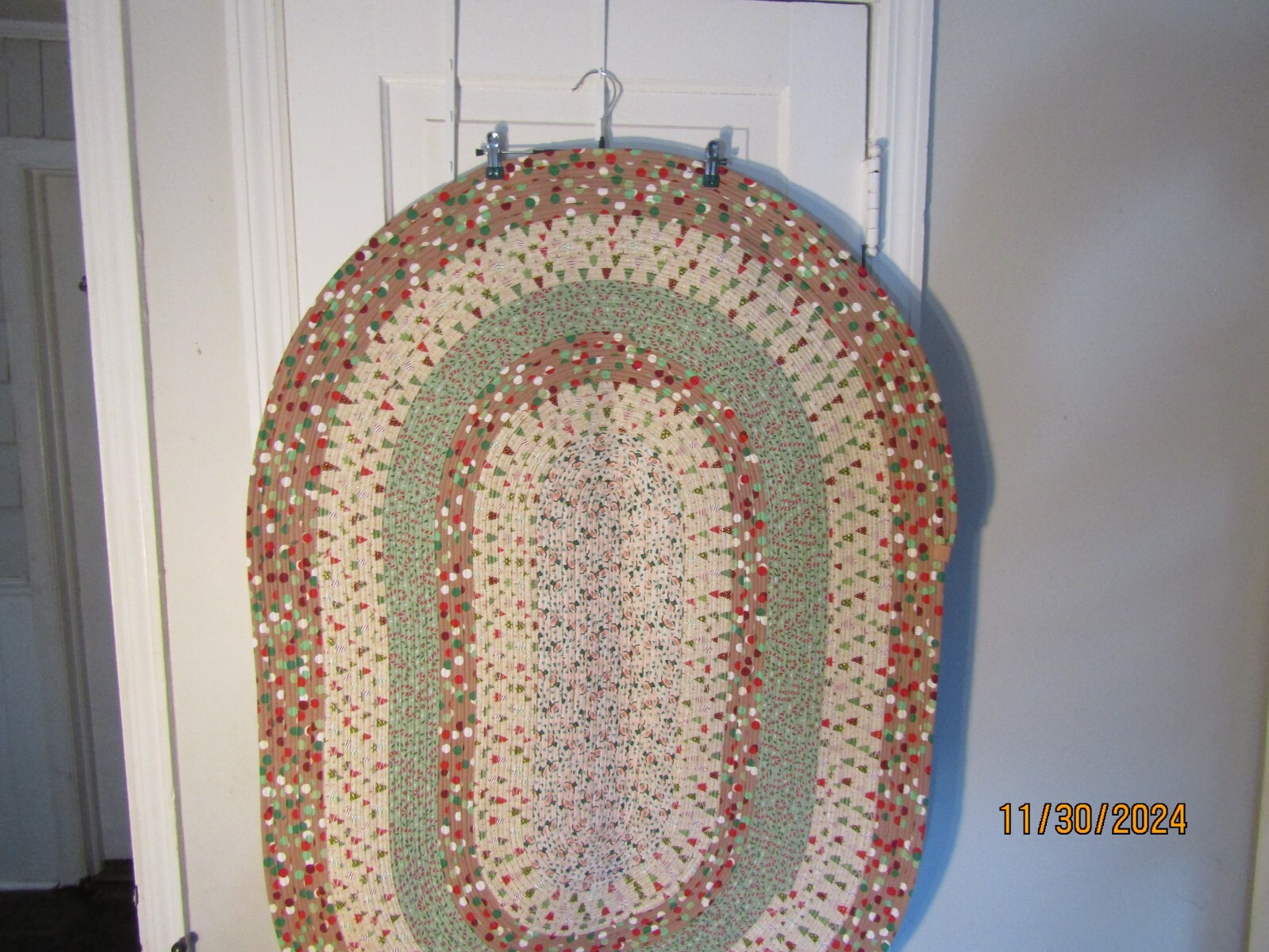 Jelly Roll Rug XMAS Gingerbread Handmade 34″x51″