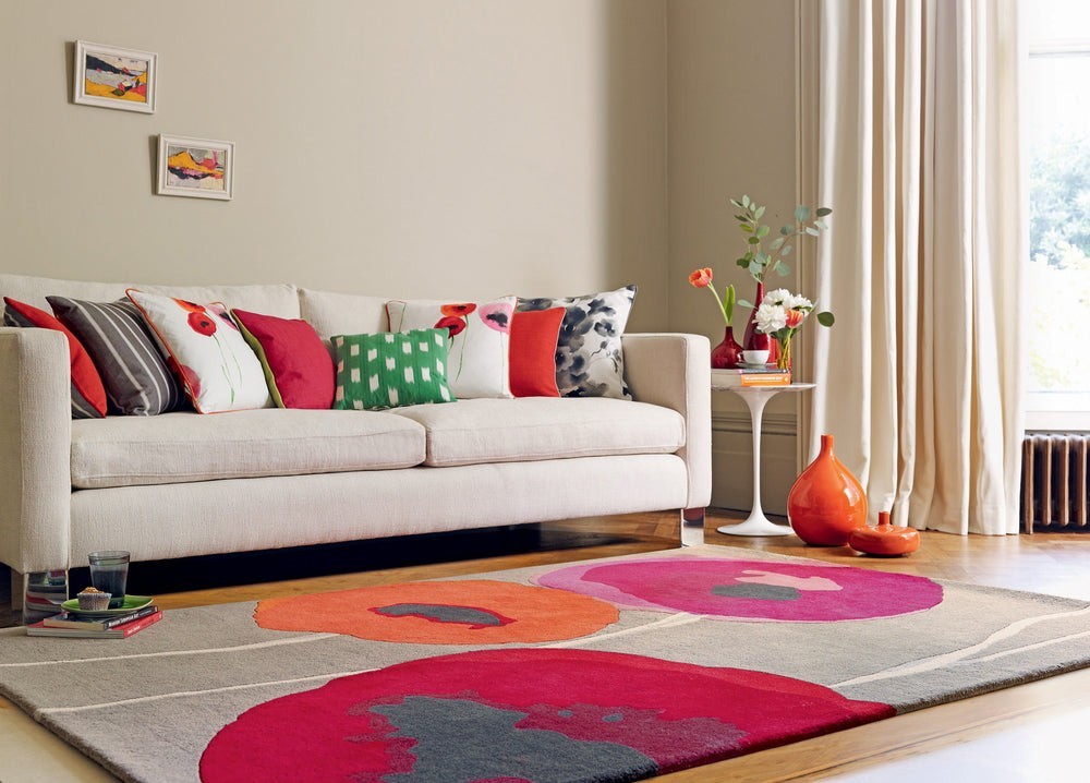 Sanderson Poppies Rug Hand Tufted Area Rug High Quality Rug4x6 5×8 6×9 8×10 9×12