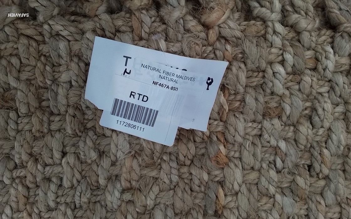NATURAL 8′-0″ x 8′-0″ Broken Thread Rug, Reduced Price 1172806111 NF467A-8SQ