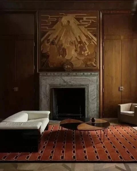 Hand-Tufted Wool Rug 9x12ft- Nordic Knots Grand Deep Wine Rug, Handmade Area Rug
