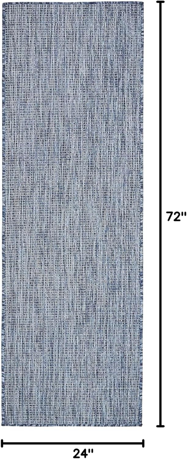 Unique Loom Collection Casual Transitional Solid Heathered Indoor/Outdoor Flatwe