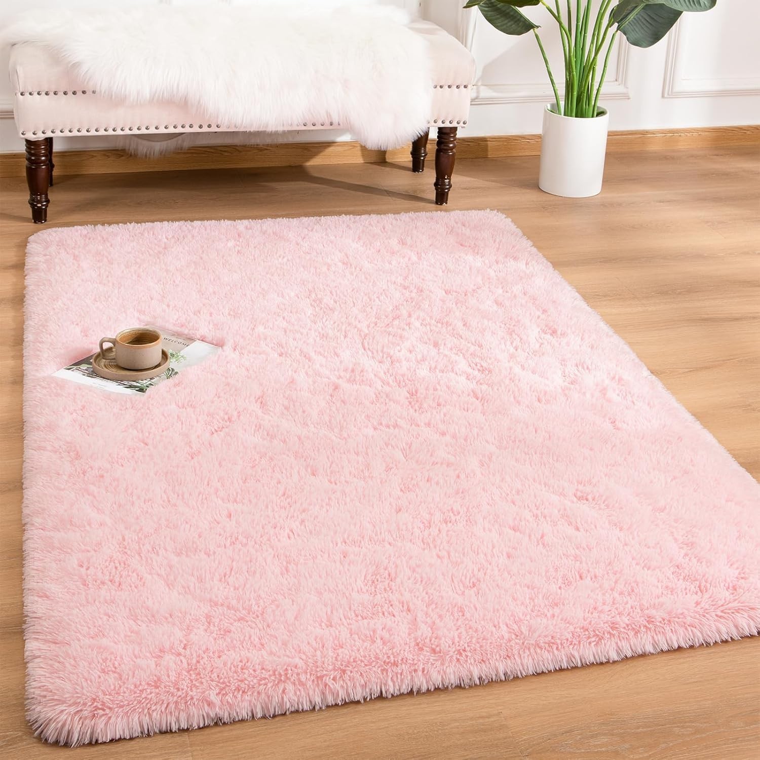 Large Shaggy Area Rug Anti Slip Floor Mat Fluffy Carpets for Bedroom Living Room