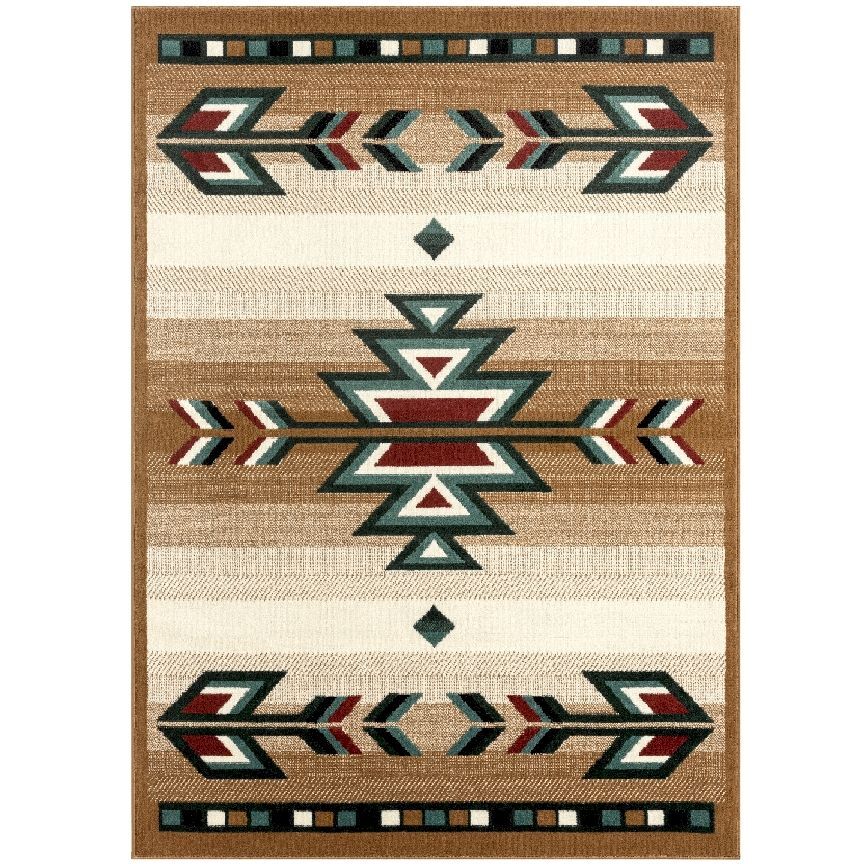 Rustic Southwestern Carpet Arrows Lodge Style Cabin Area Rug