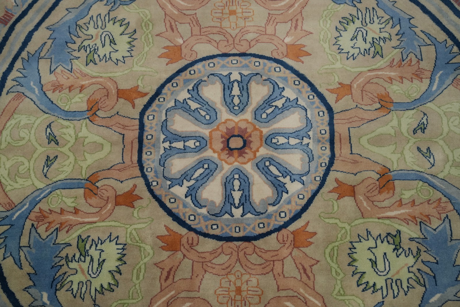Handmade Vegetable Dye Traditional Wool Victorian Style Aubusson Area Rug 9×12
