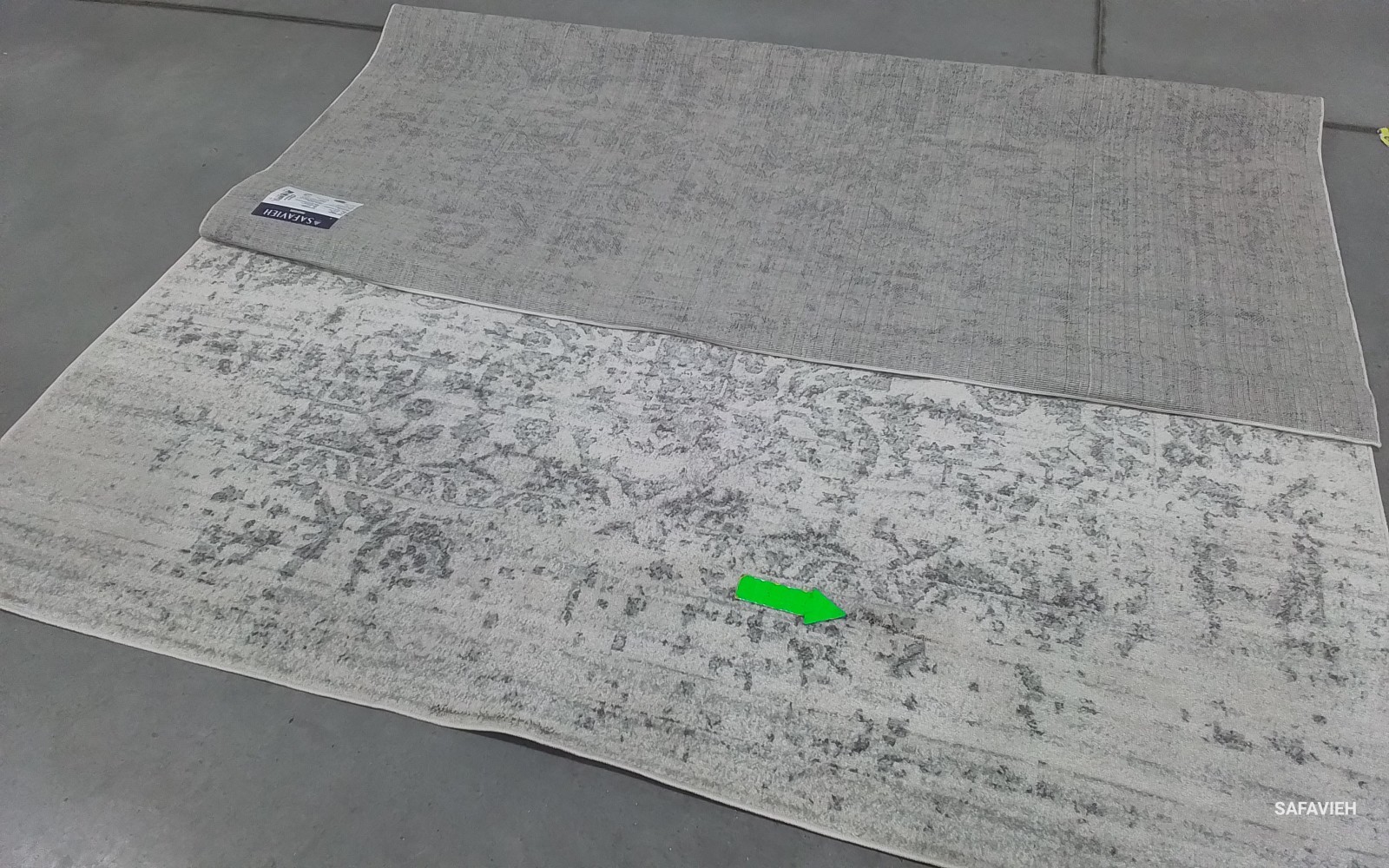 SILVER / IVORY 8′-0″ x 10′-0″ Stained Rug, Reduced Price 1172782445 MAD603G-8