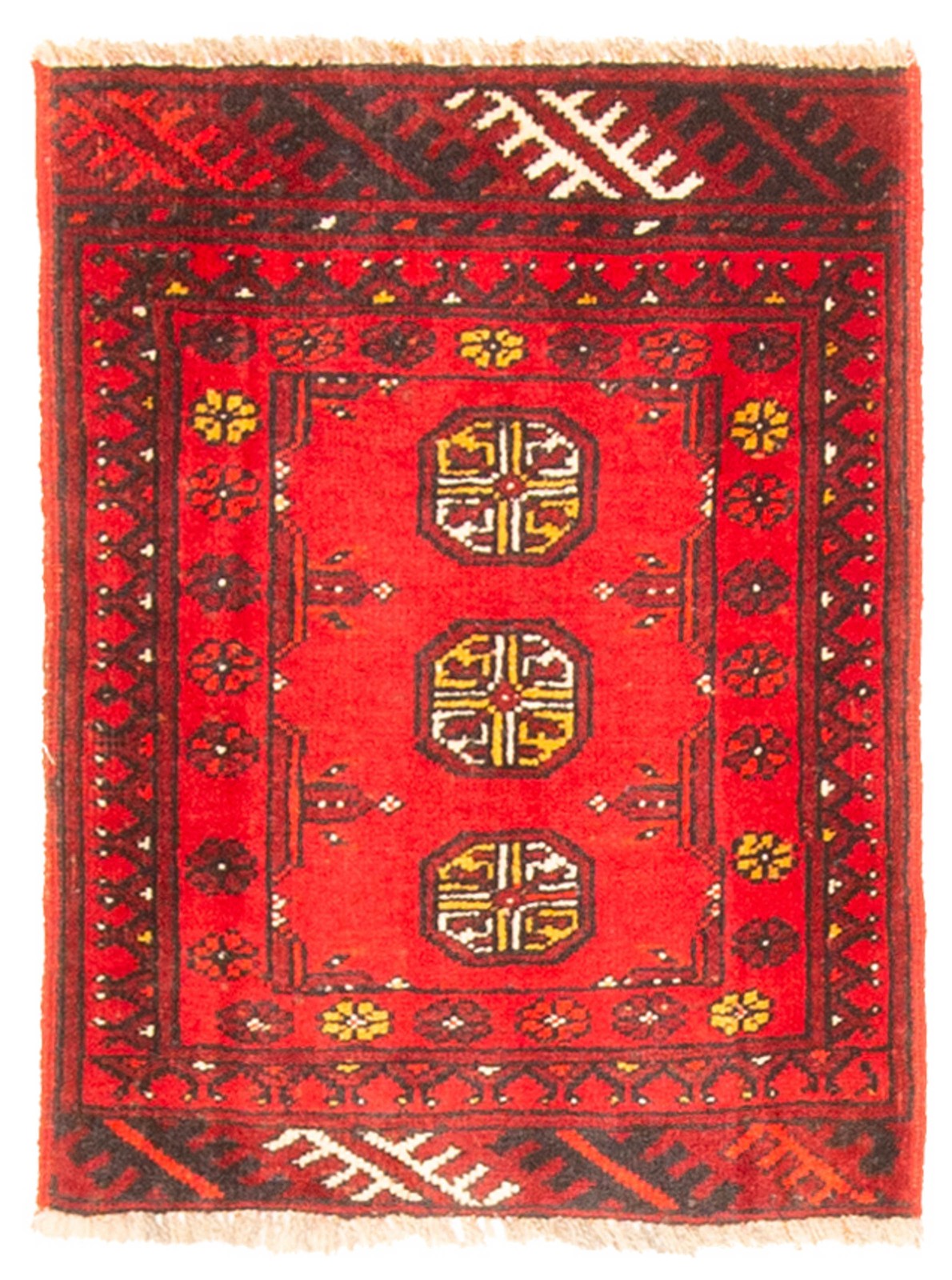 Traditional 1’8″ x 2’2″ Oriental Area Rug Hand-Knotted Wool Carpet