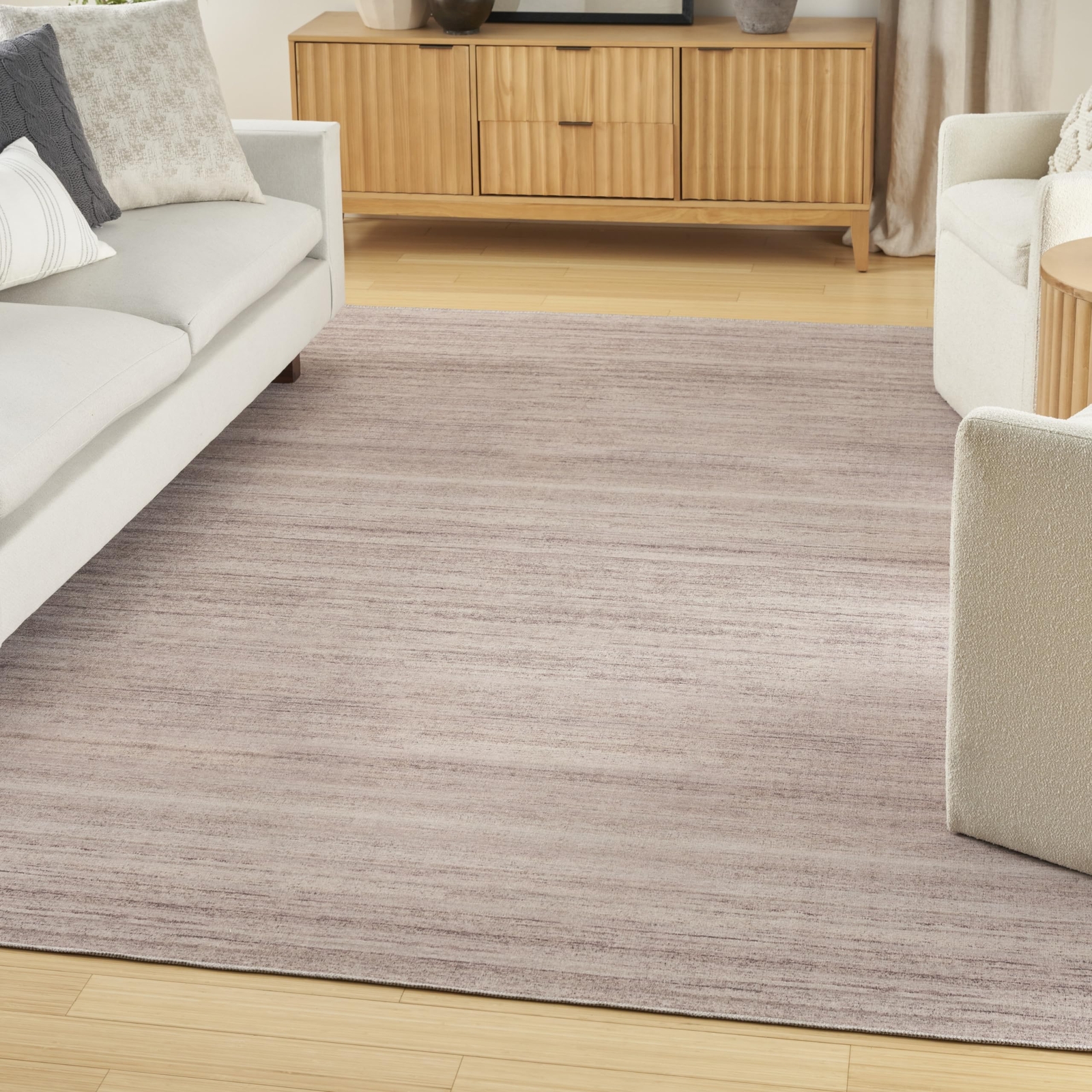 Nourison Washable Essentials Modern Ivory Mocha 7’10” x 9’10” Area Rug Non