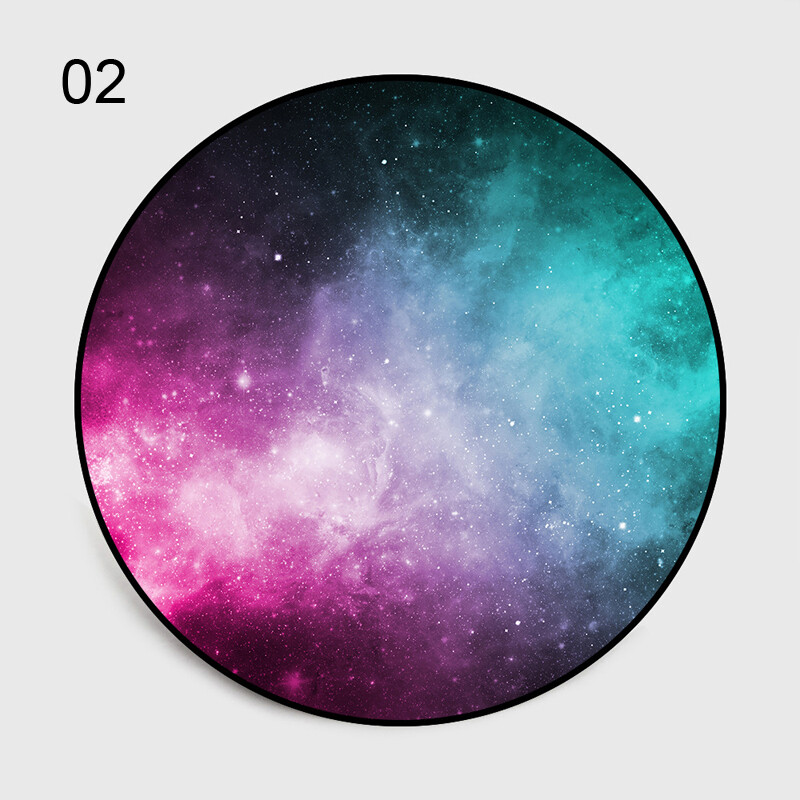 3D Round Nebula Galaxy Non-slip Livingroom Kitchen Bathroom Floor Mat Rug Carpet