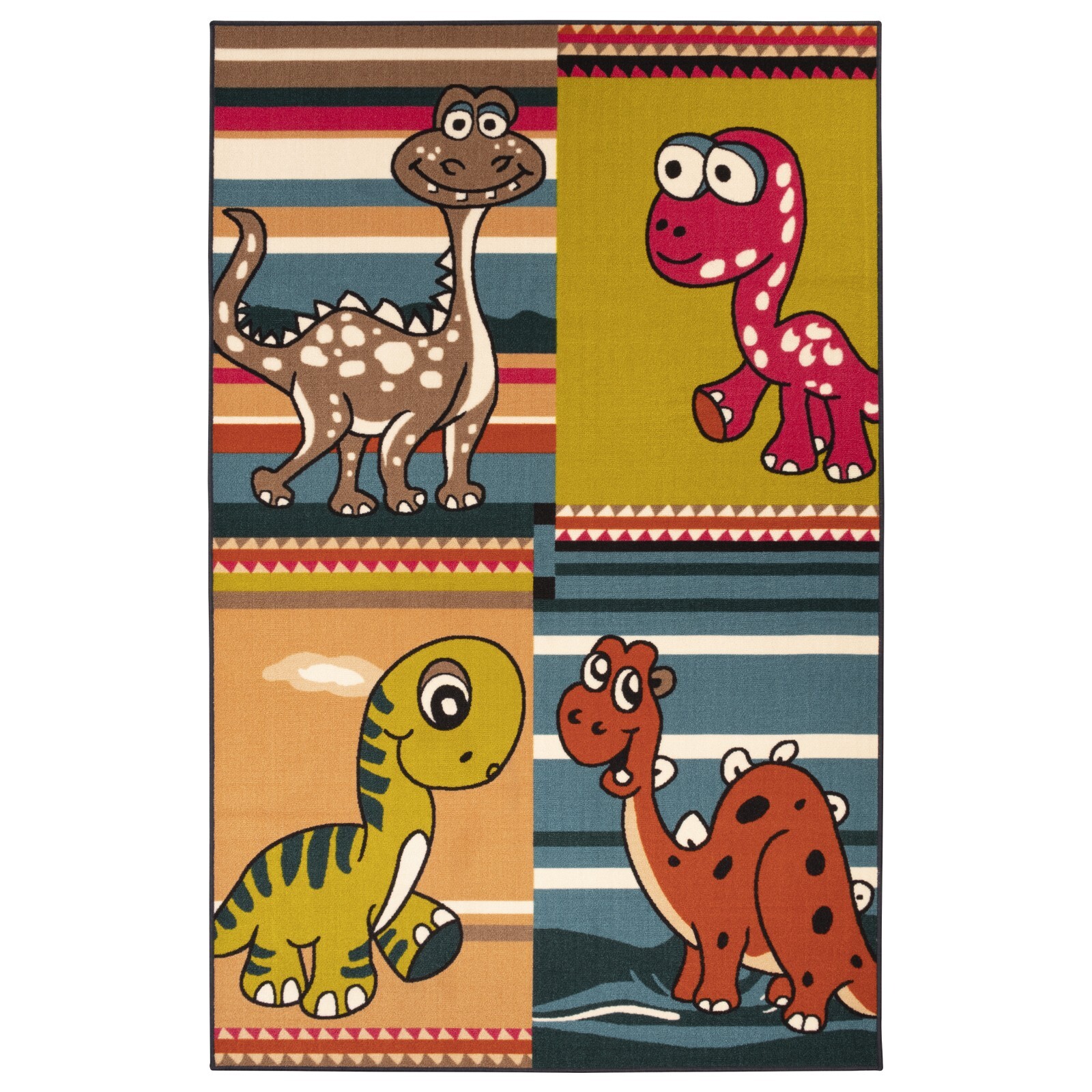 Dinoventure Kid Friendly Non Slip Indoor Door Mat Rug Or Large Area Rug Carpet