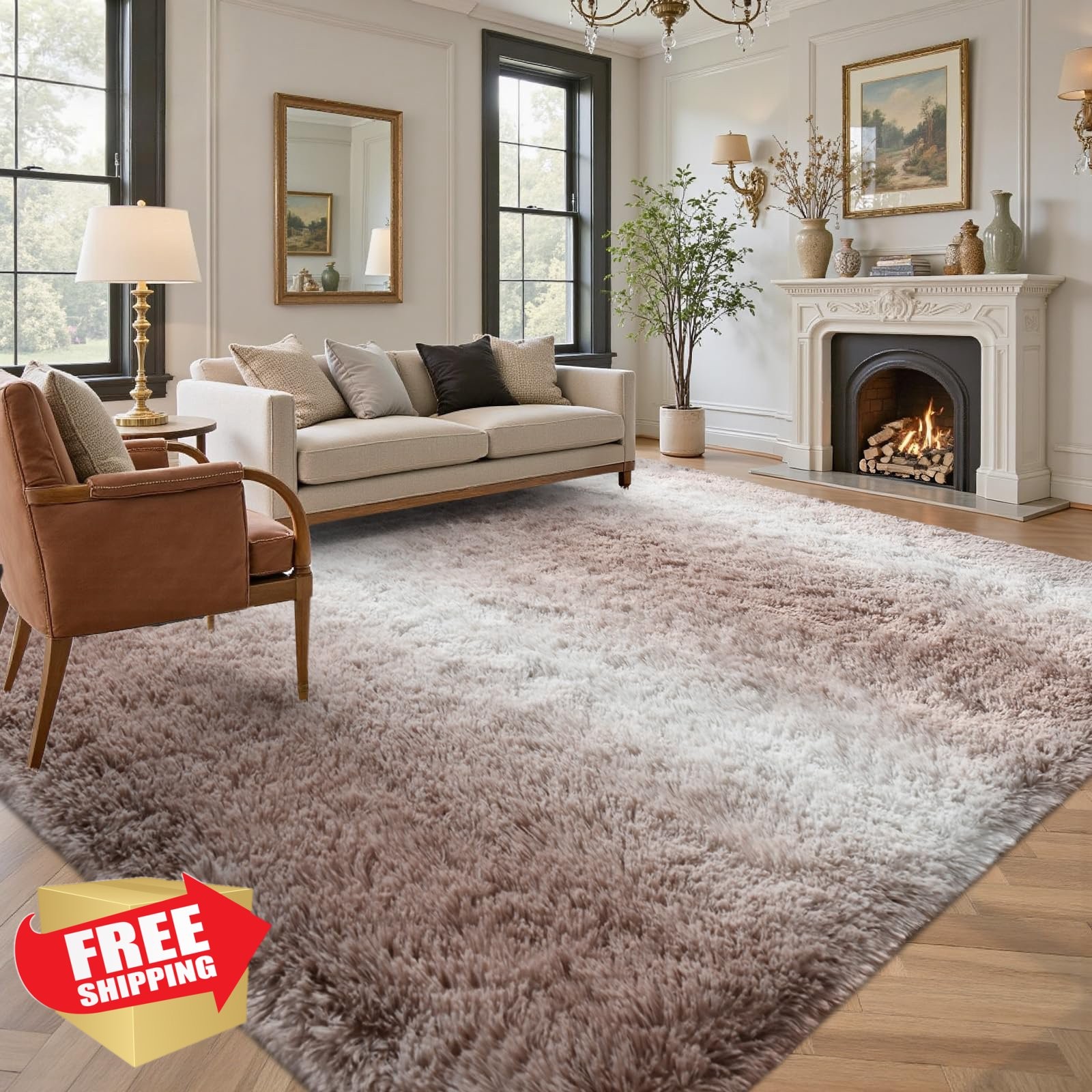 LòutiRoot Home Soft Pink Rug 8′ X 10′