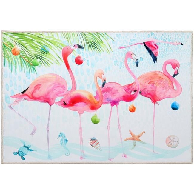 Olivia’s Home – 32″ x 22″ Accent Rug – Holiday Flamingo