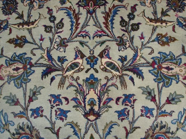 4.8 x 7.7 Perrsian Tabriiz Rug Irran Birds Animals Trees #PIX-8914