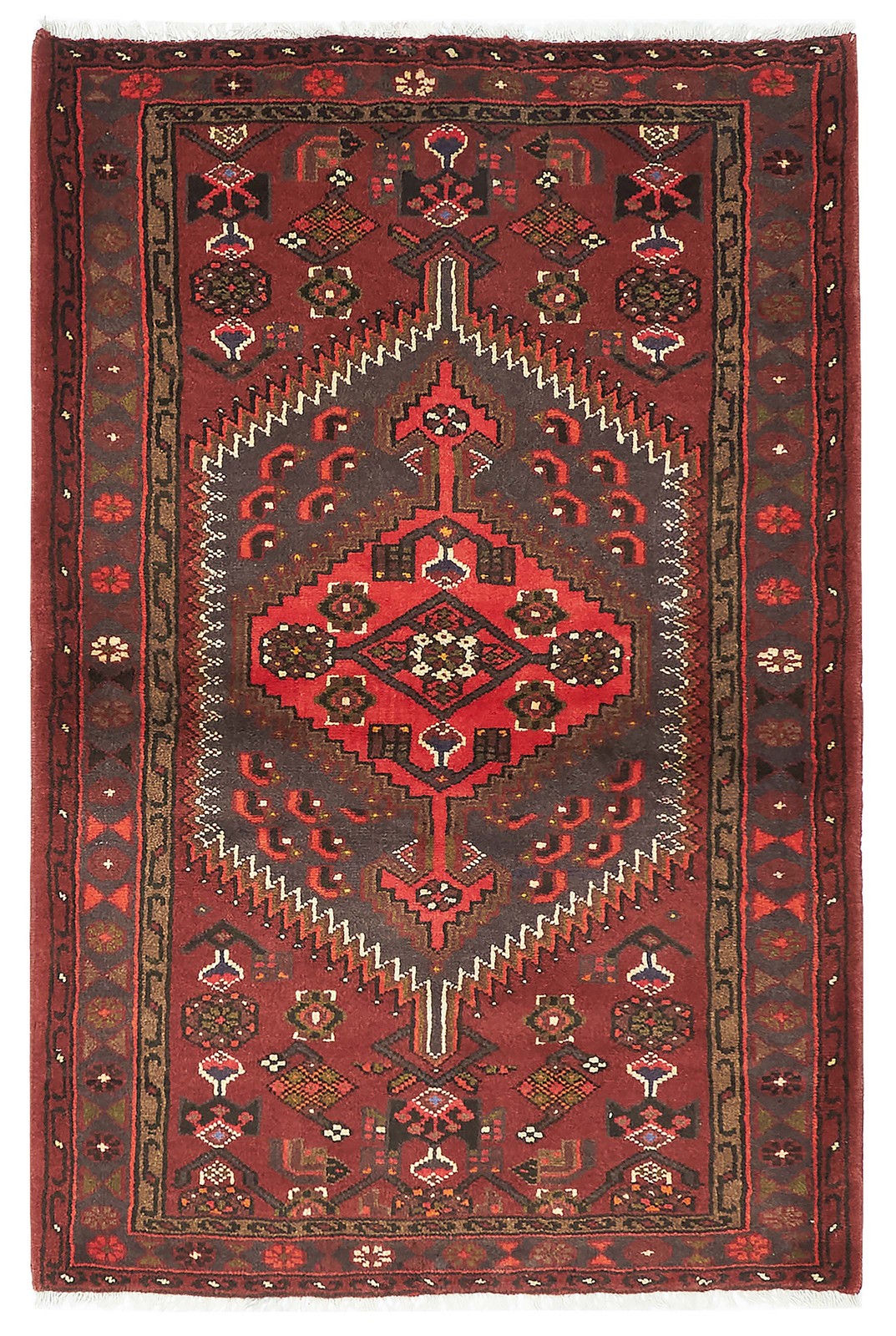 Vintage Oriental Hand-Knotted Carpet 3’3″ x 5’1″ Traditional Wool Area Rug