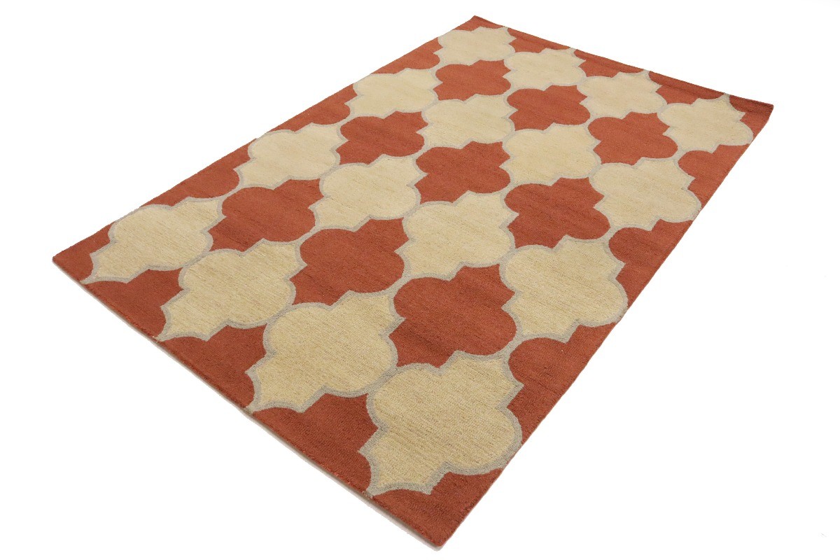 Hand-Tufted Multicolored Trellis Rug Modern Contemporary Office Carpet 5×8 ft