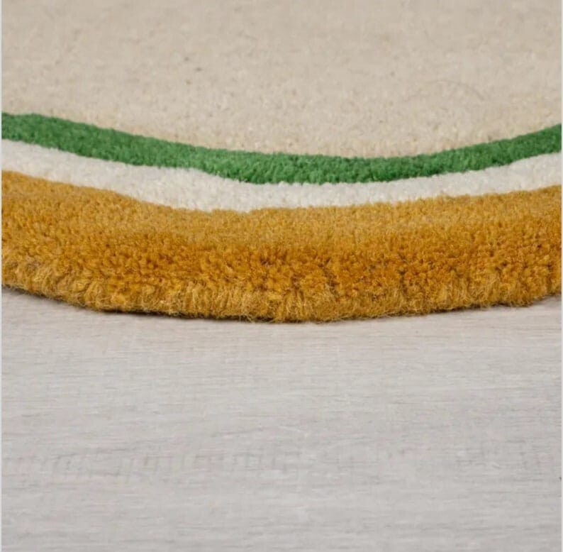 Handmade Tuffted Pure Woollen Irregualr Shape Carpet for Living Room Bedroom