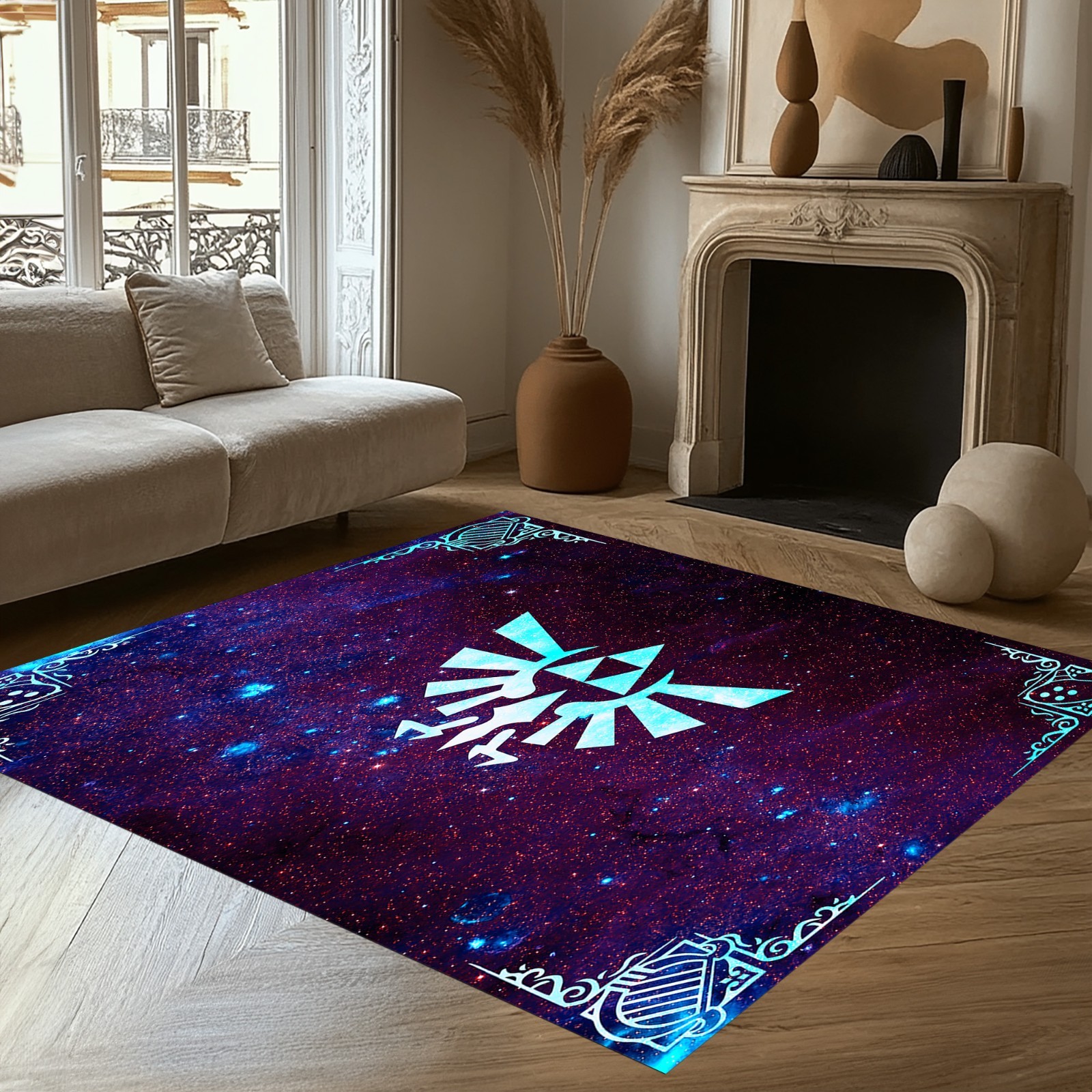 Purple Zelda Rug,Fan Rug,For Living Room Zelda Rug,Zelda Non Slip Rug,Zelda Rug