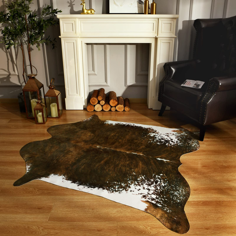 Benron Faux Cowhide Rug Western Cow Hide Rugs For Living Room Bedroom Home