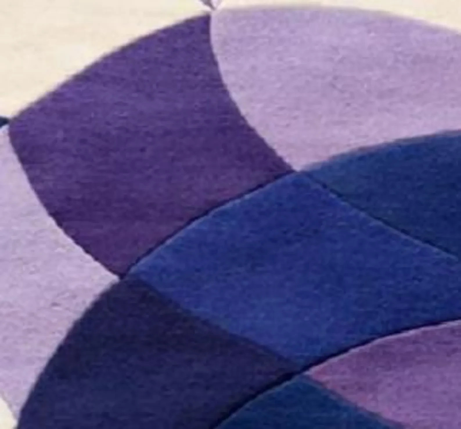Hand Tufted Purple Blue Geometric Abstract Wool Living Room Area Carpet Rug
