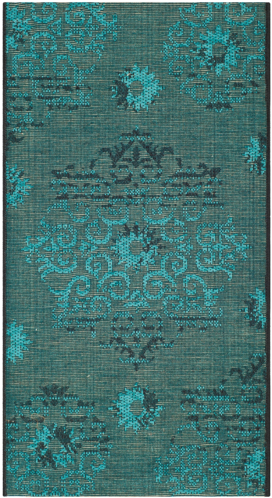 Black / Turquoise Safavieh Power loomed Palazzo Area Rug – 2′ X 3′-6″