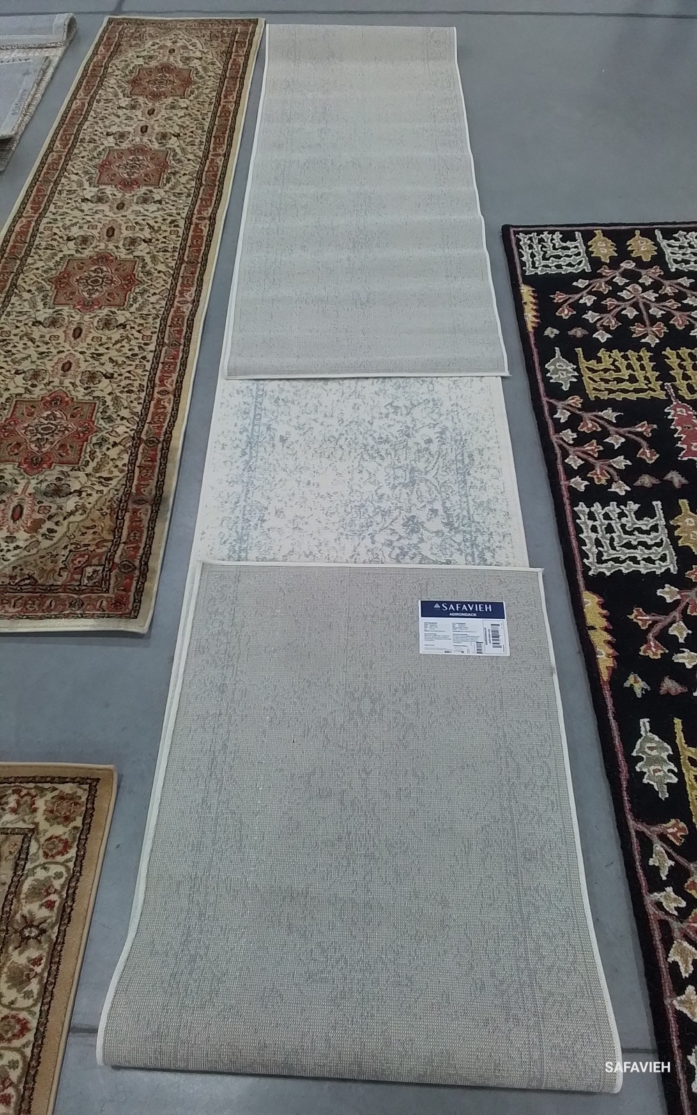IVORY / SLATE 2′-6″ x 22′-0″ Back Stain Rug Reduced Price 1172780058 ADR109S-222