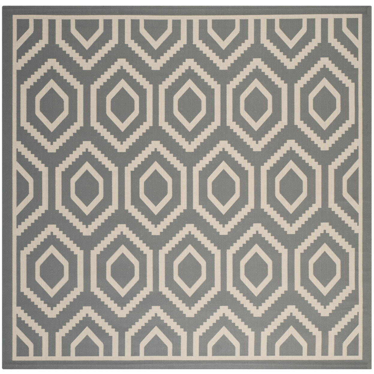 SAFAVIEH Outdoor CY6902-246 Courtyard Anthracite / Beige Rug