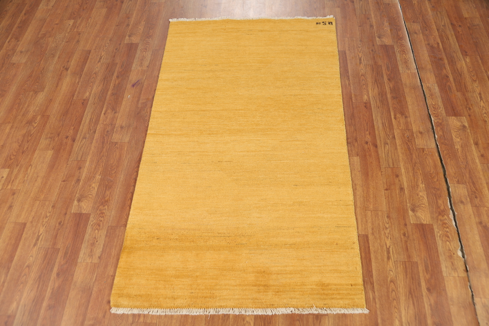 Contemporary Gabbeh Solid Design Wool Rug Perfect for Any Space 5′ 0″ x 2′ 11″