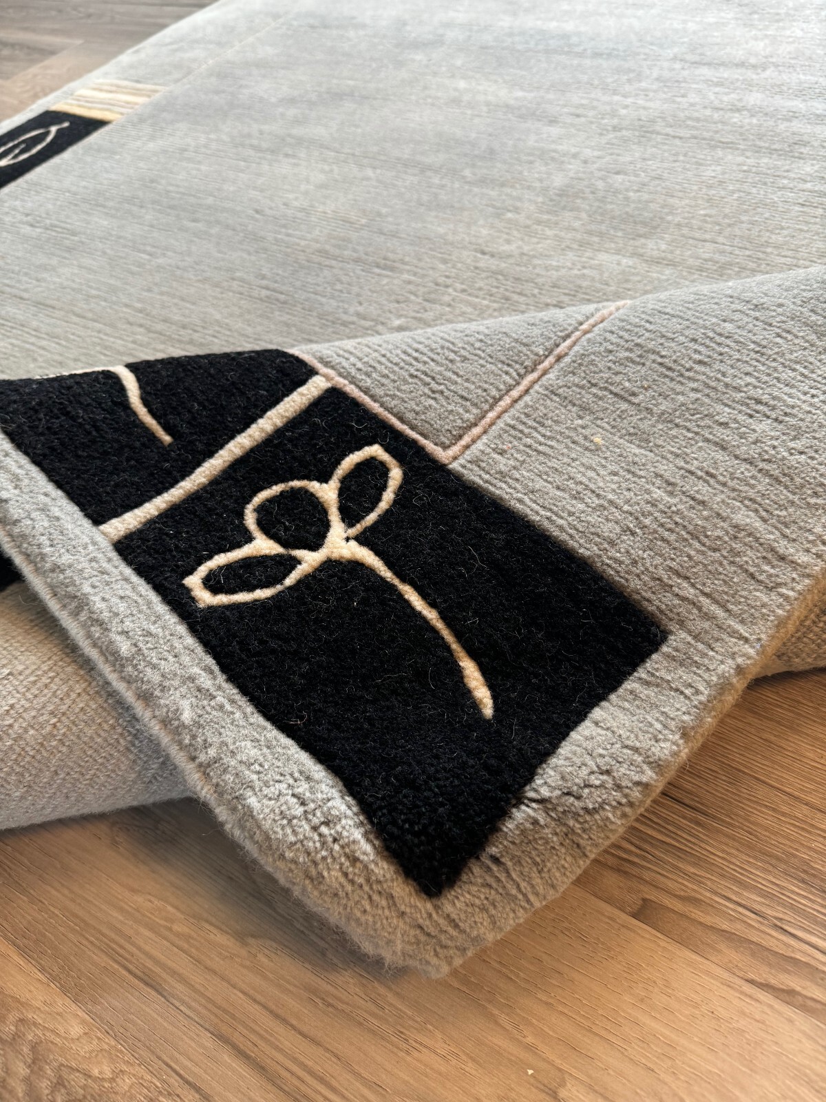 R3401 SUPERB THICK CONTEMPORARY HAND CRAFTED WOOLEN TIBETAN AREA RUG 4.7′ X 6.7′