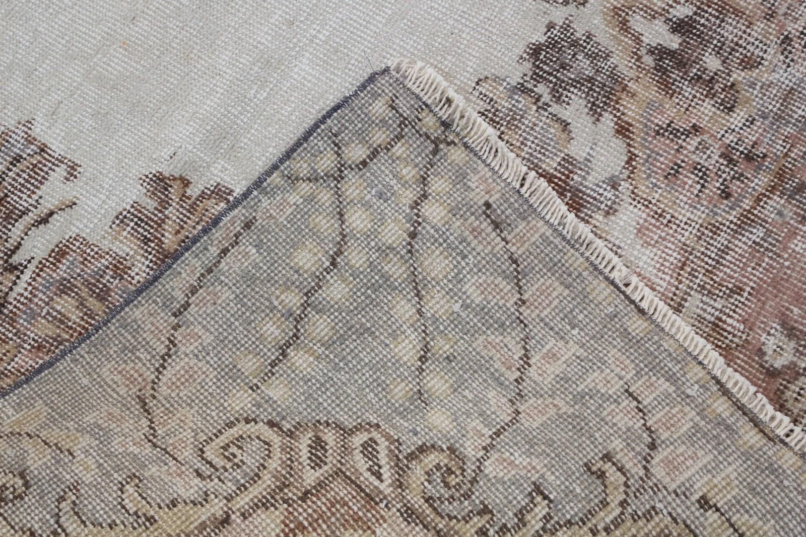 5,8×9,6 ft Vintage Rug, Rug, Brown Solid Rug Wool