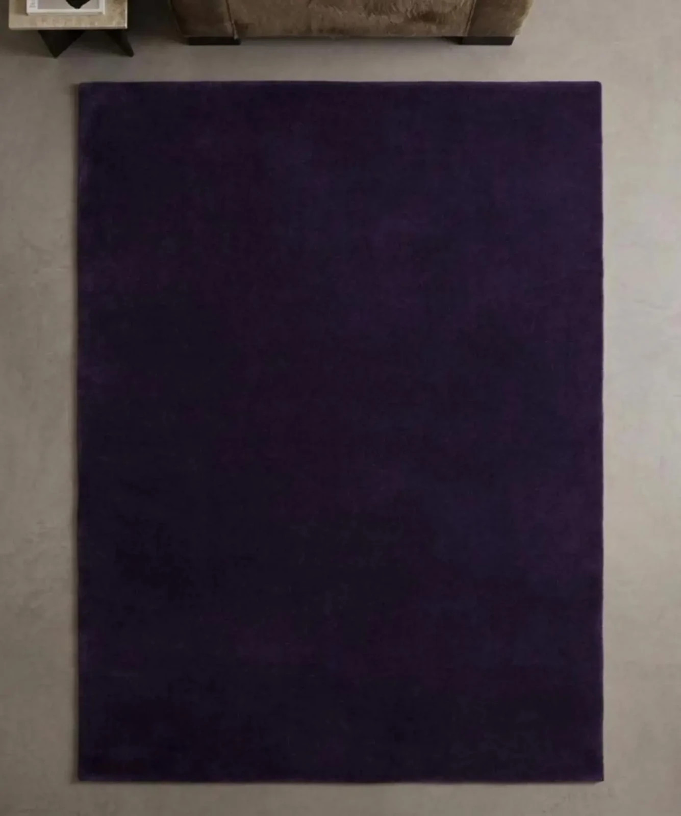 Dark Purple Hand Tufted Rug Modern Minimalist Soft Wool Area Rug Elegant Home De