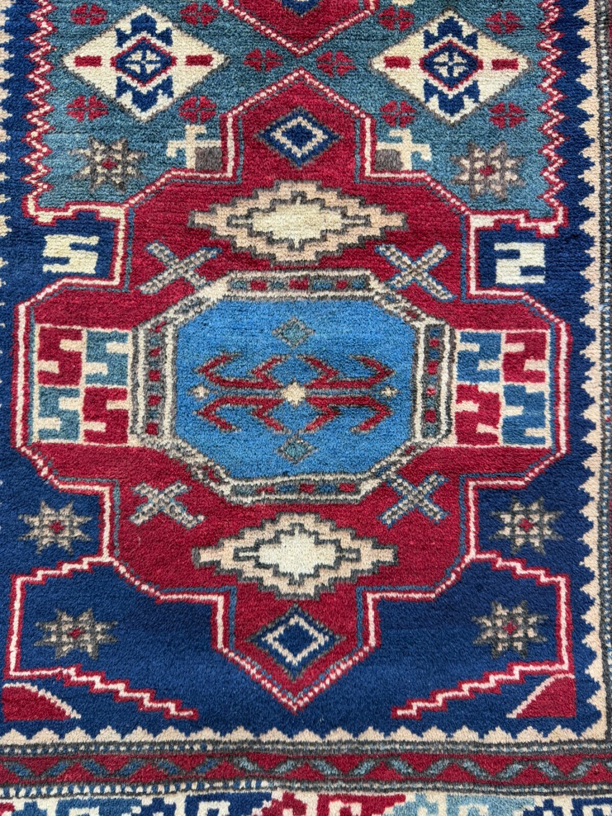 Vintage Beautiful Hand Knotted Traditional Floor Area Wool Rug 117×76 Cm