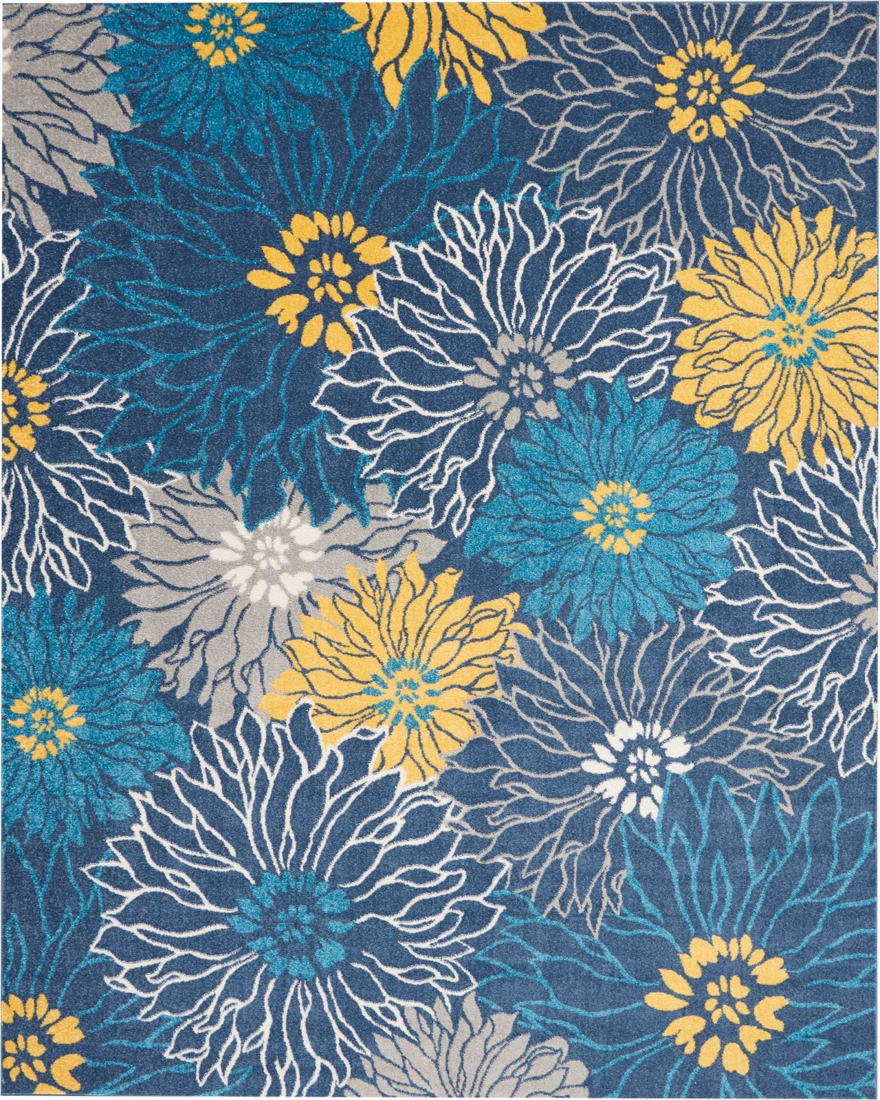 8X10 Blue Area Rug Passion Collection Machine Made Durable Easy Care Polyprop…