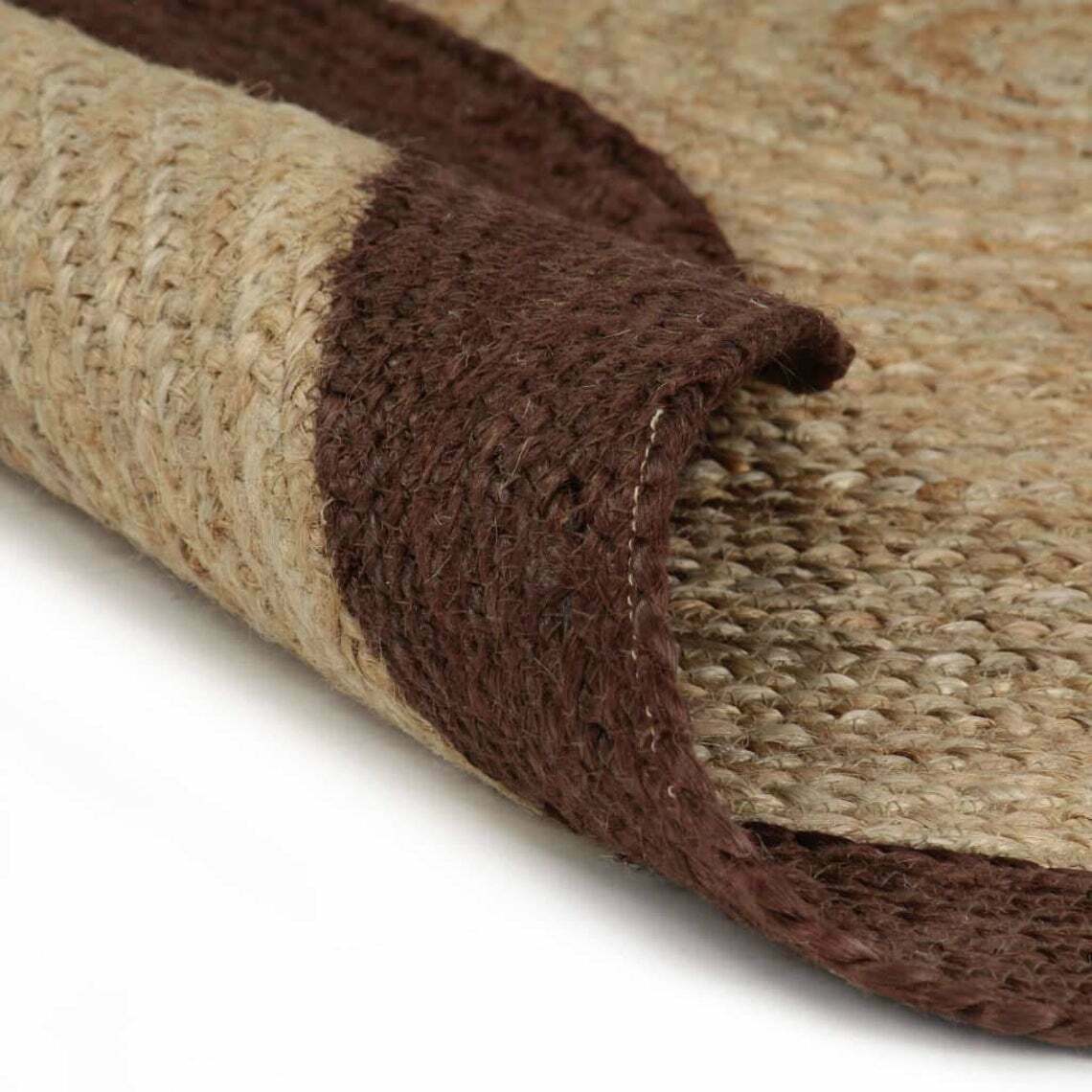 Carpet Floor Mat Rug Jute Reversible Braided Modern Rustic Living Area Rug