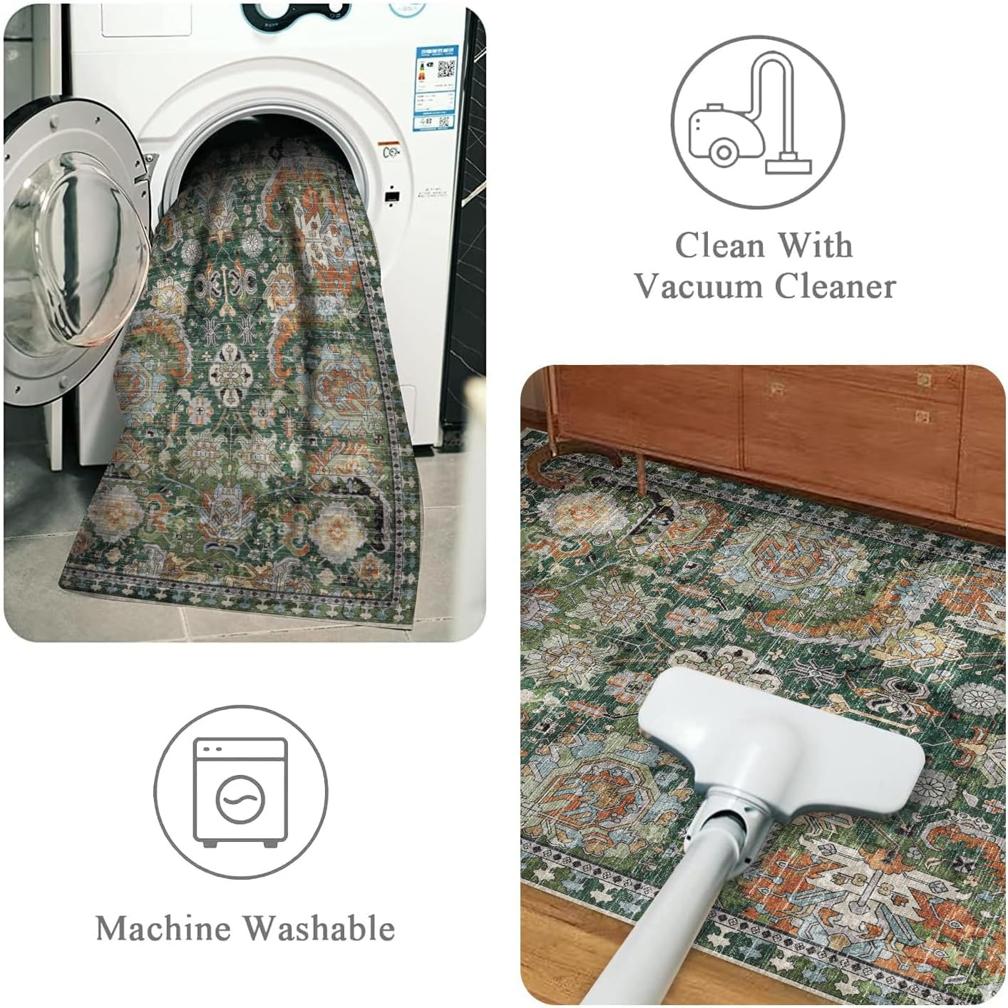 Washable Area Rugs – Perfect for Living Room, Bedroom, Kids Room, Nursery – Stai