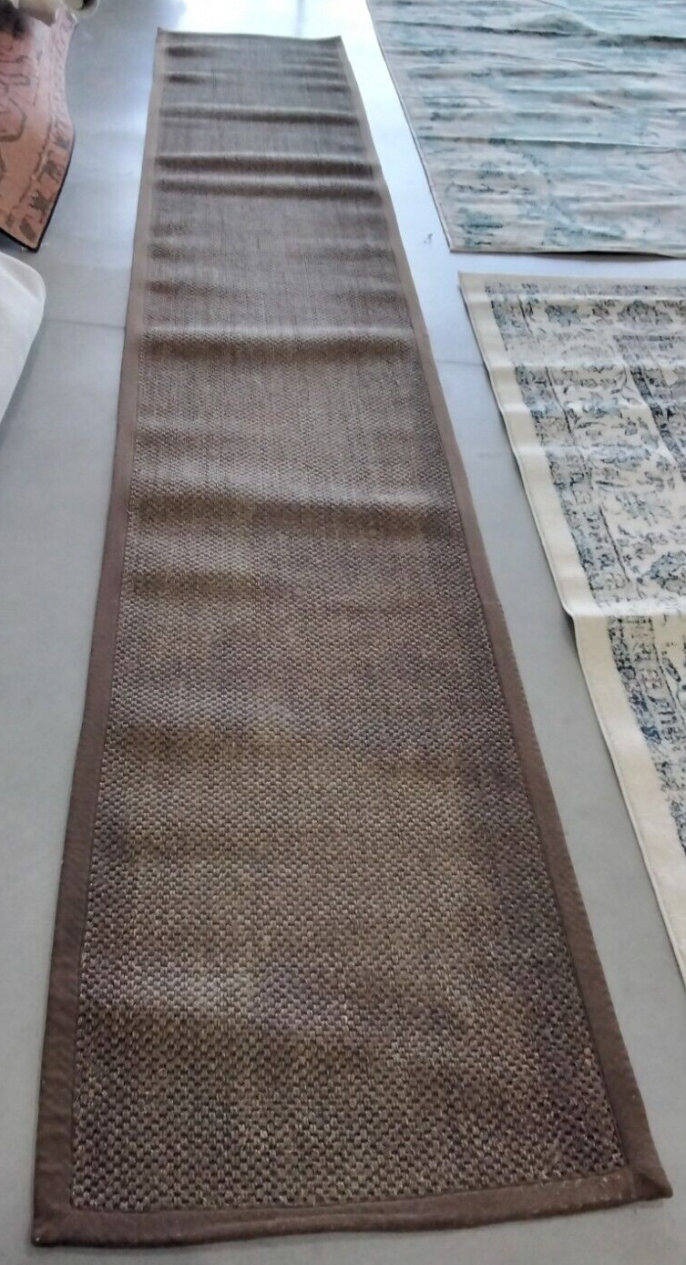 BROWN / BROWN 2′-6″ X 16′ Back Stain Rug, Reduced Price 1172724005 NF443D-216