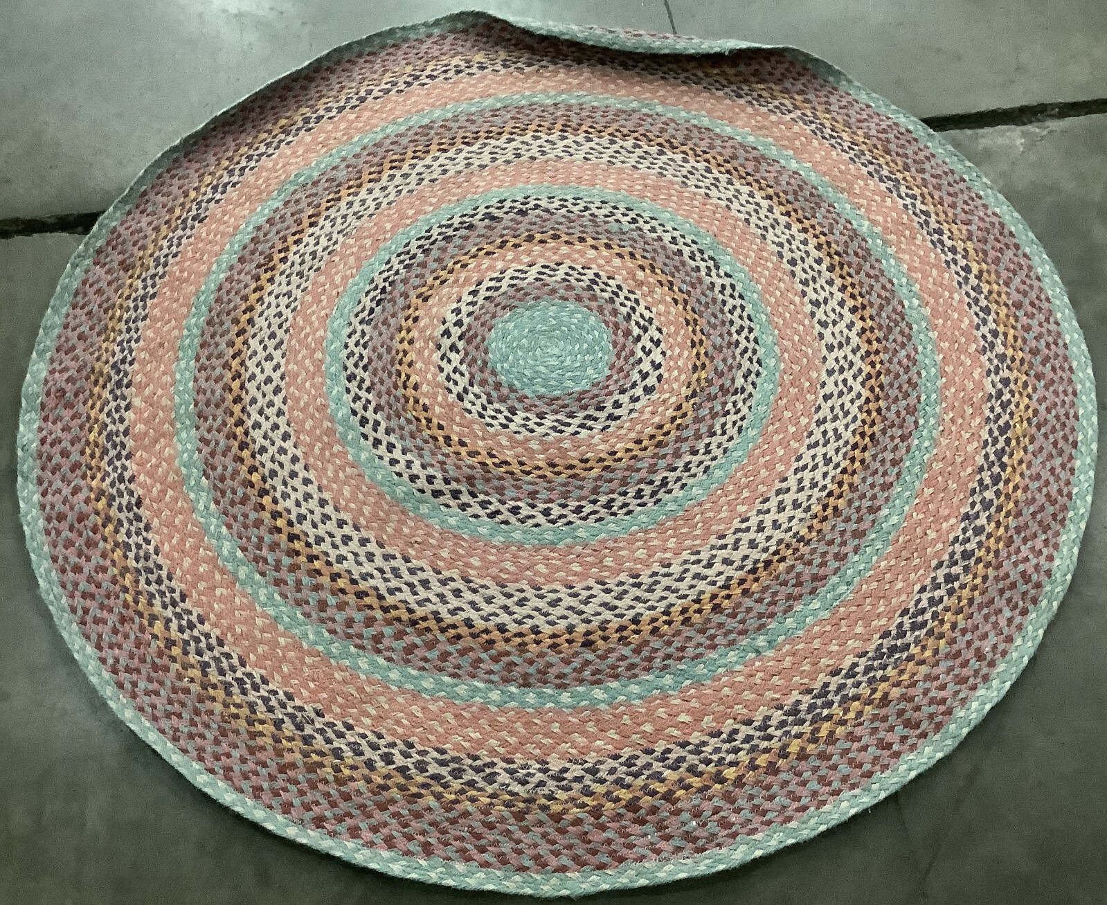 PINK / BLUE 5′ X 5′ Round Flaw in Rug, Reduced Price 1172669730 CAP241U-5R