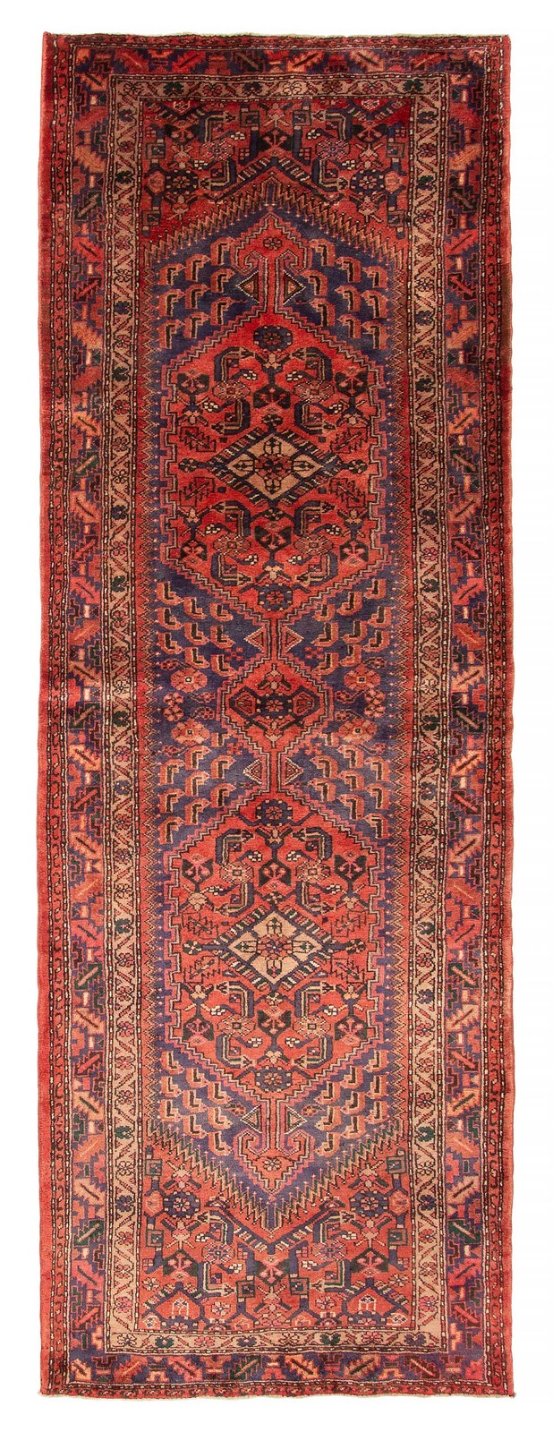 3’6″ x 10’2″ Vintage Hand-knotted Runner Rug Traditional Oriental Wool Carpet