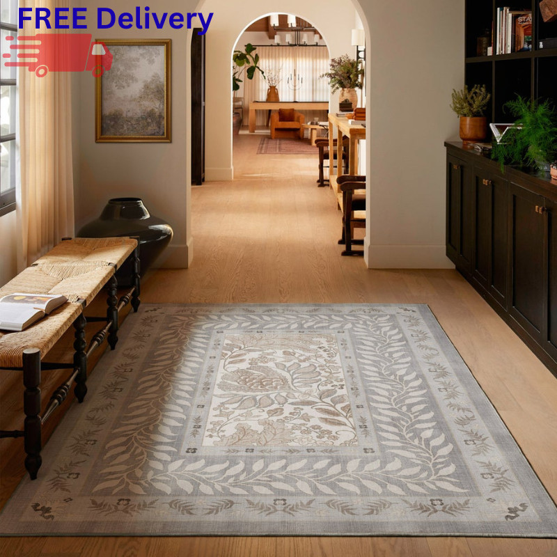 Ruggable Laurel Flatwoven Area Rug Washable Nonslip Pad Water Resistant 5′ x 7′