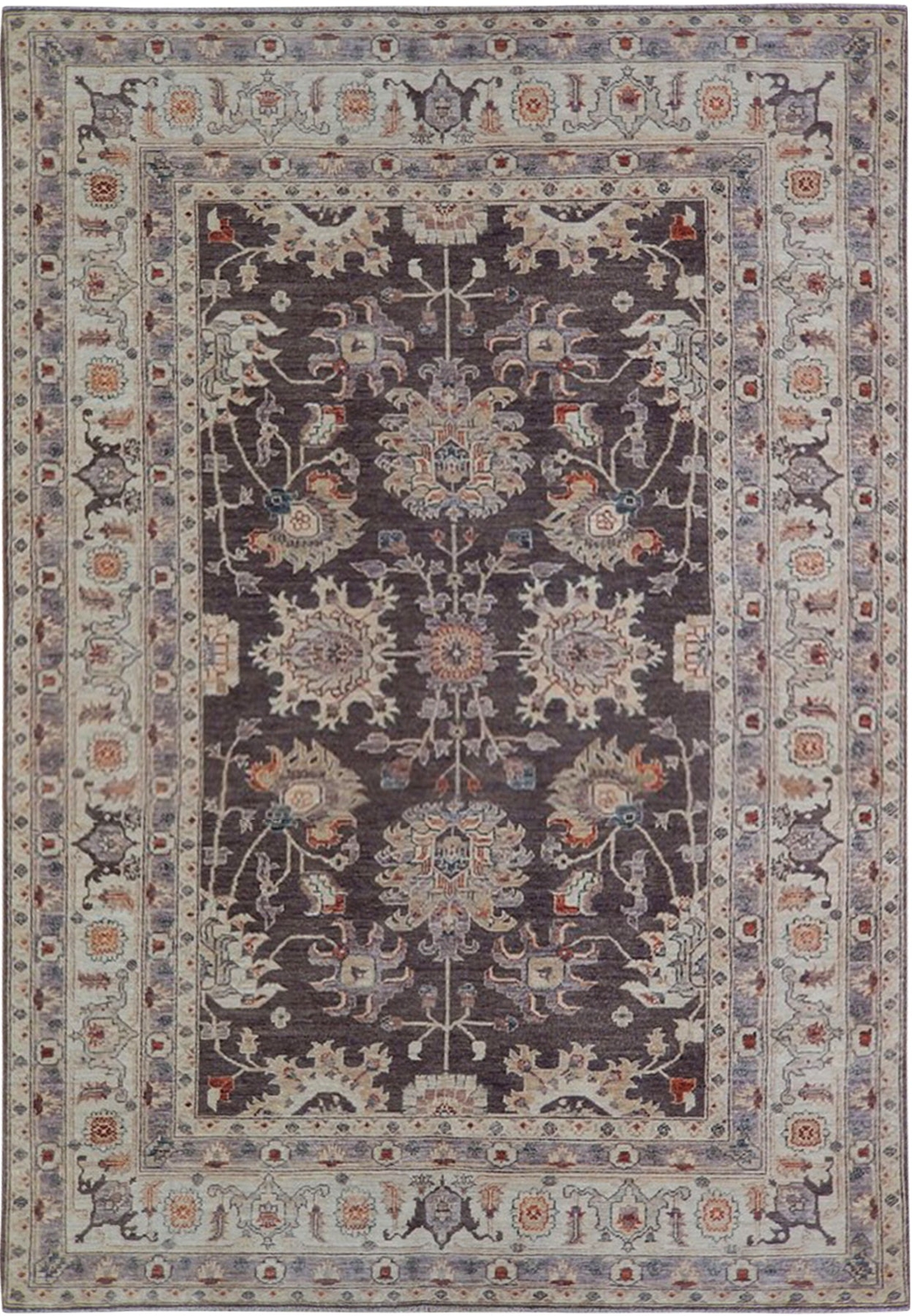 Twin 6×9′ Brown Chobi Peshawar Rug 22727