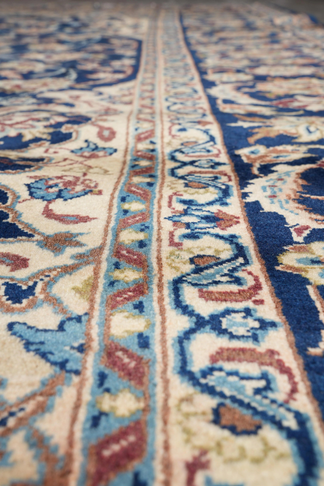 9 x 13 Perrsian Najafabad Esfahaan Wool rug Navy Blue #F-4131
