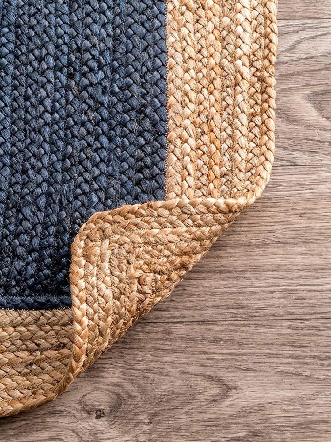 Jute Floor Rug Rugs Handwoven Natural Braided Boho Farmhouse Carpet For Bedroom