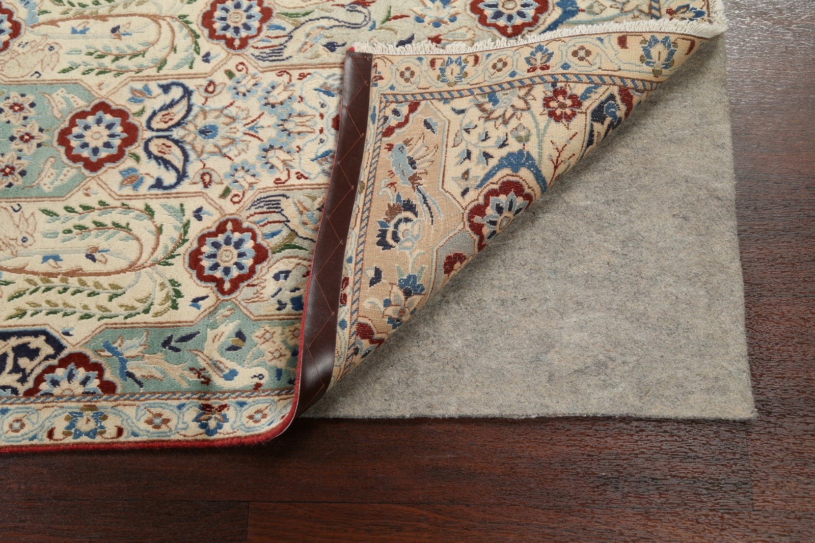Antique Bird Design Nain Traditional Area Rug Handmade Oriental Wool Carpet 3×4