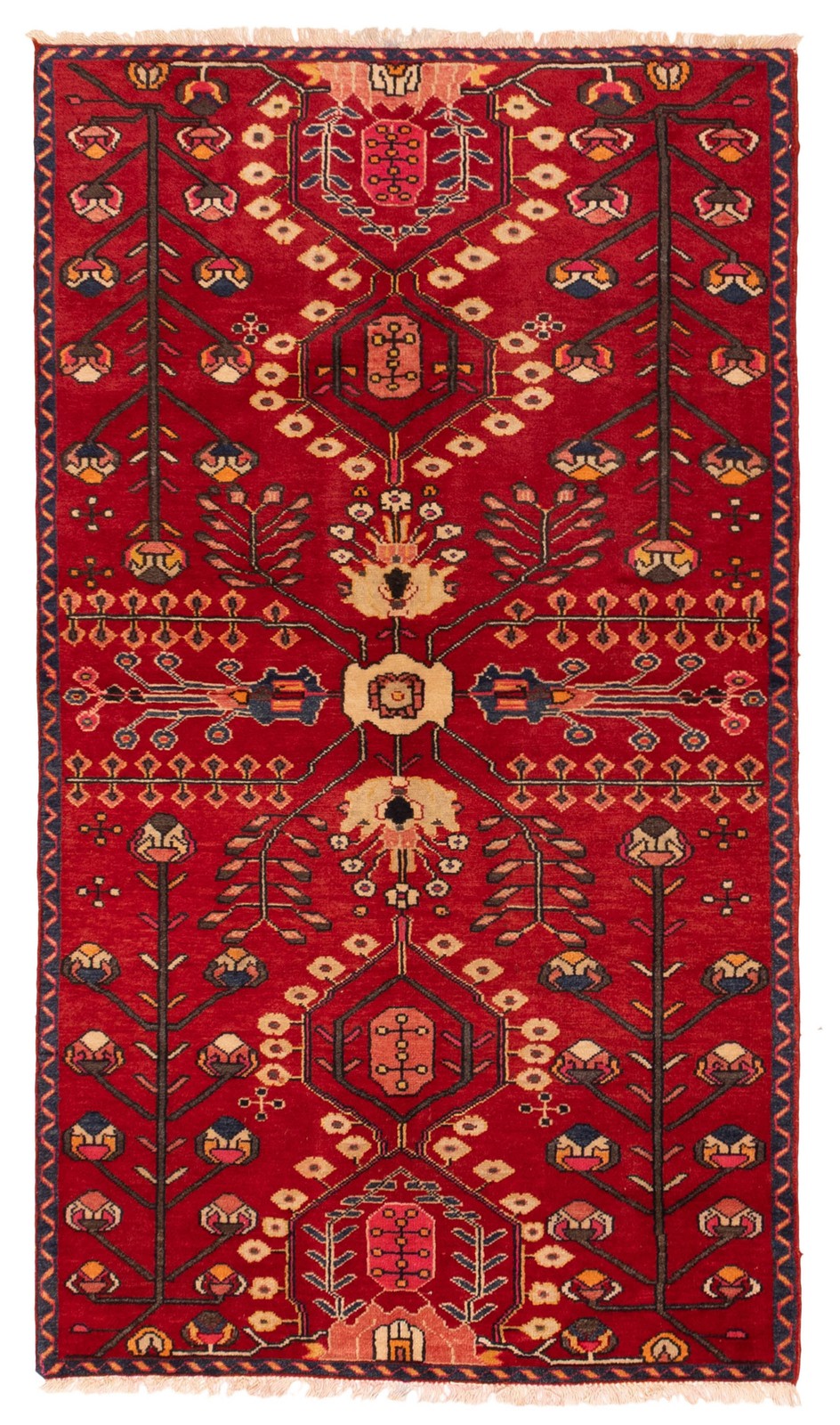 Vintage Traditional Hand-Knotted Area Rug 3’6″ x 6’2″ Oriental Wool Carpet