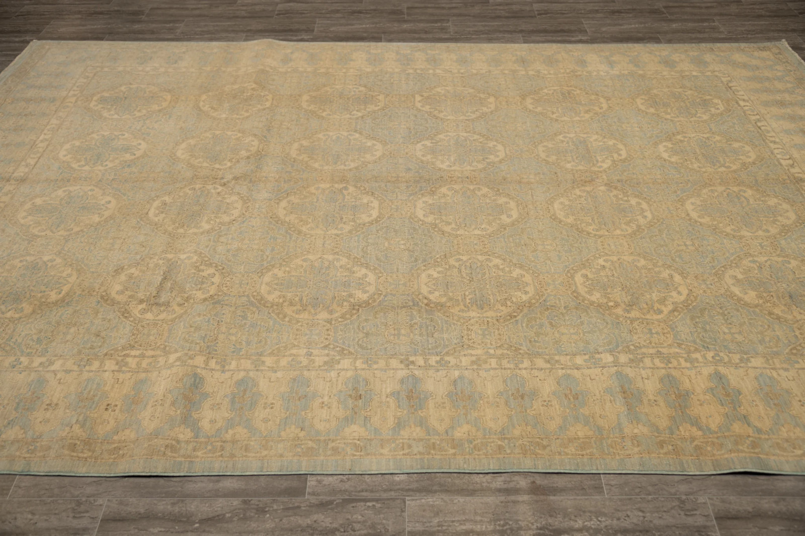 8 .0 x 10.6 New Handmade Ziglar Chobi Rug Neutral Light Green #B-77571