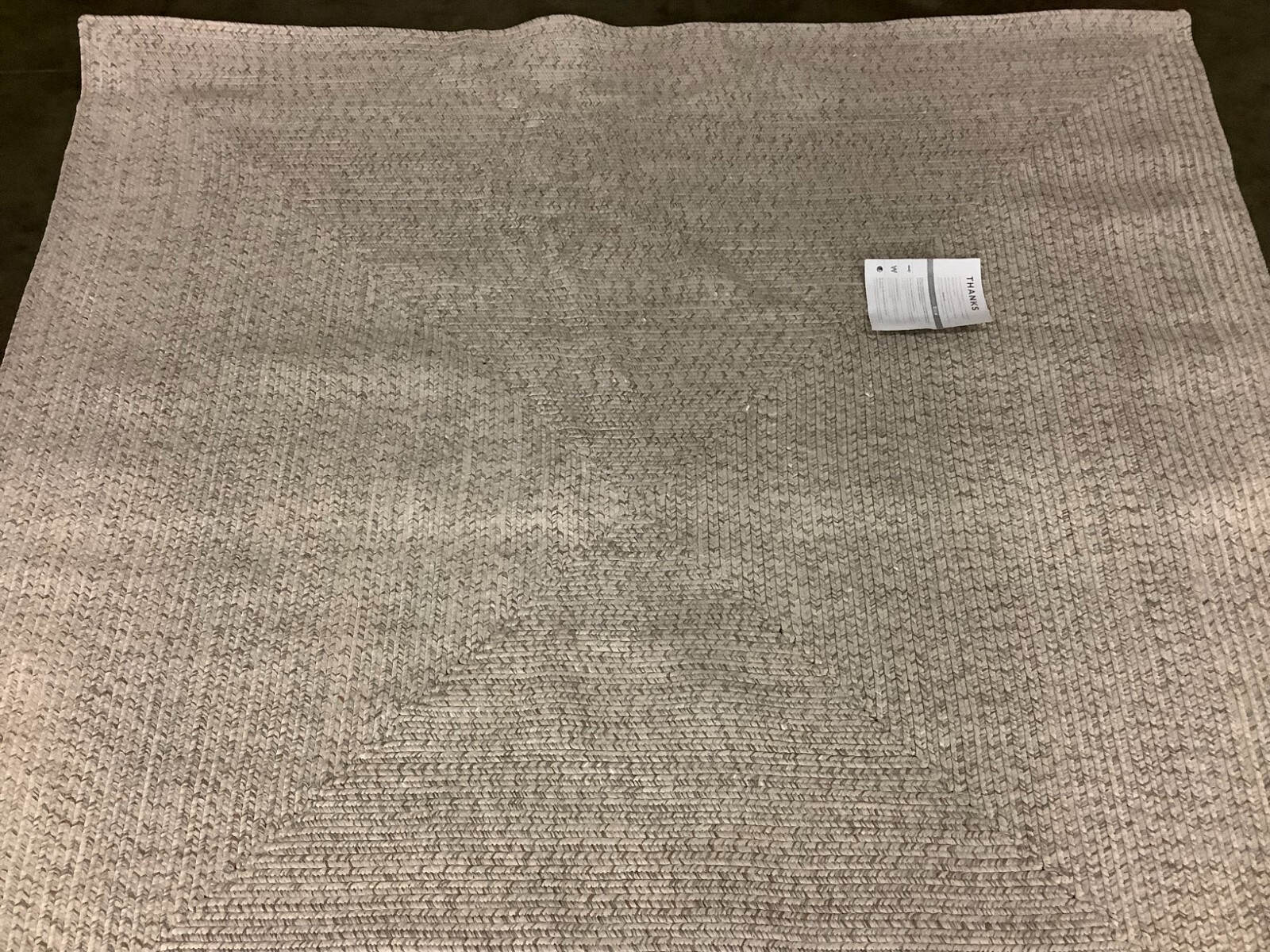 IVORY / LIT GREY 6′ X 6′ Broken Thread Rug, Reduced Price 1172666400 BRA201A-6SQ
