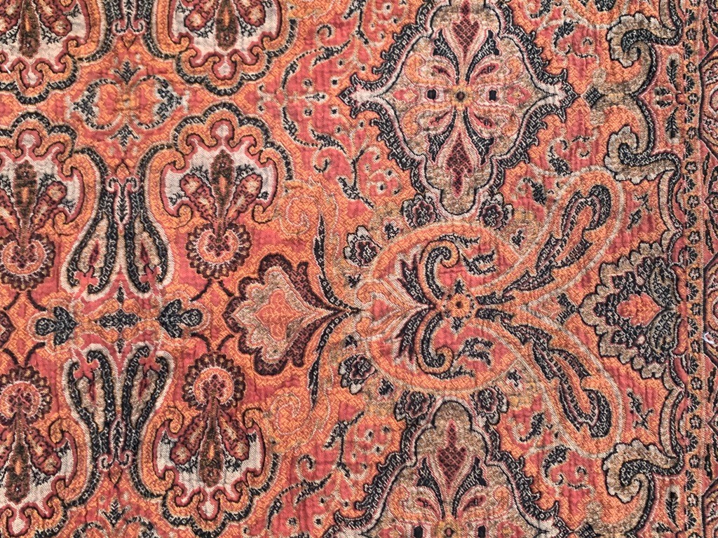 Vintage Paisley Shawl, 100 % Pure Woolen Scarf, Woolen shawl,Women Shawl 4×5 ft